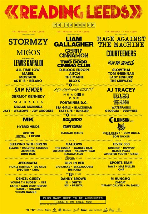 Leeds And Reading Festival 2025 Line Up 2025 Bruno Ashton