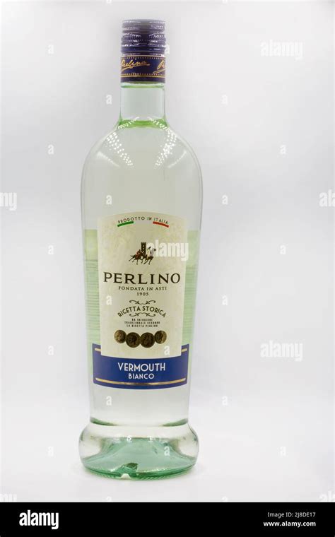 Kyiv, Ukraine - April 04, 2021: Perlino bianco white Italian vermouth ...