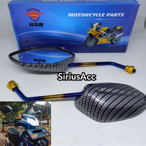 Spion Beat Carbon Twotone Honda Beat Vario Scoopy Spacy Supra Genio