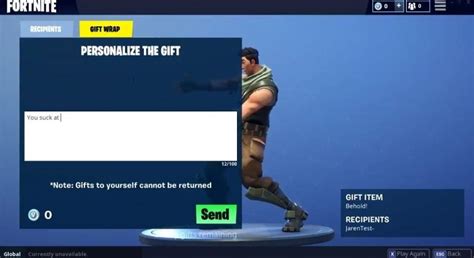 First Look At The Fortnite Gifting System Fortnite Insider