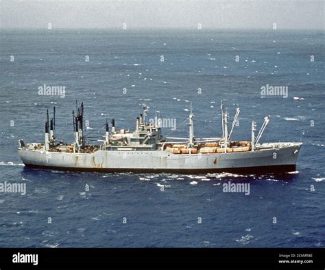 A Starboard Beam View Of The Vehicle Cargo Ship Usns Meteor T Akr