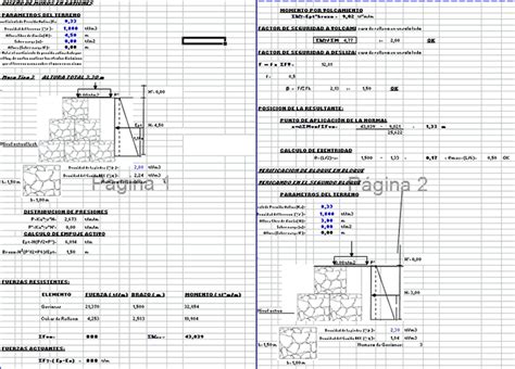 Planos De Diseño De Muros En Gaviones En Pdf Cimentaciones Detalles Constructivos En Planospara