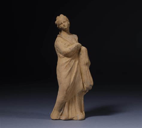 Ancient Greek Hellenistic Terracotta Terracotta Female Figure 20 Cm