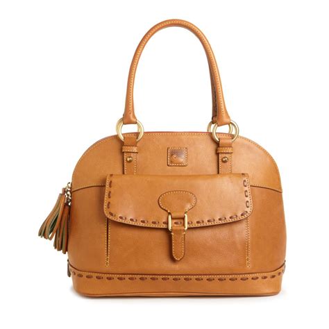 Lyst Dooney Bourke Florentine Vachetta Domed Satchel In Natural