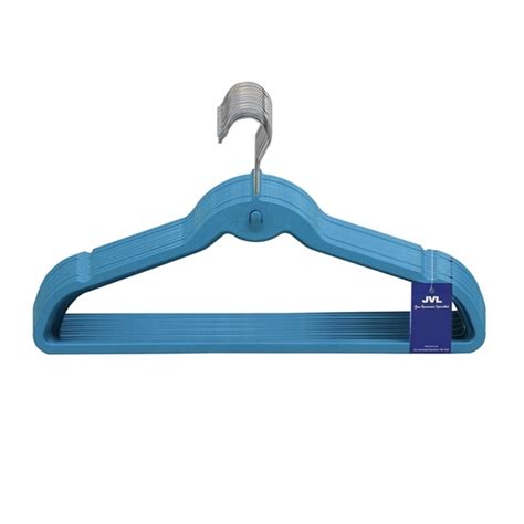 Pk Plastic Clothing Hangers Blue Jvl Homeware Solutions