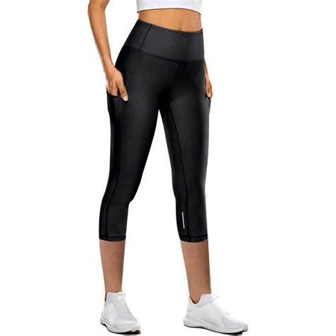 Niuer Niuer Yoga Capris For Women With Pockets Moisture Wicking Capri