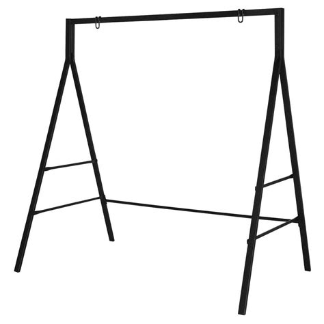 Karl home Black Metal Patio Swing Stand 372584633005 - The Home Depot