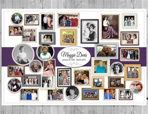 Funeral Memorial Photo Collage Funeral Display Frames Memory Board ...