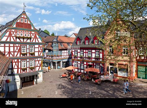 Historic Town Centre Of Idstein Koenig Adolf Platz Square German Half