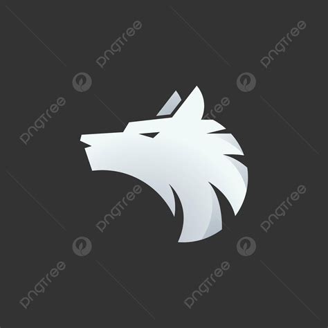 Wolf Head Template Vector Illustration Label Tail Sign Vector Label