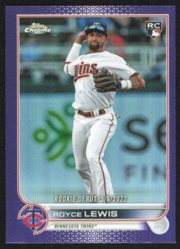 2022 TOPPS CHROME UPDATE PURPLE REFRACTOR ROYCE LEWIS USC79 MINNESOTA