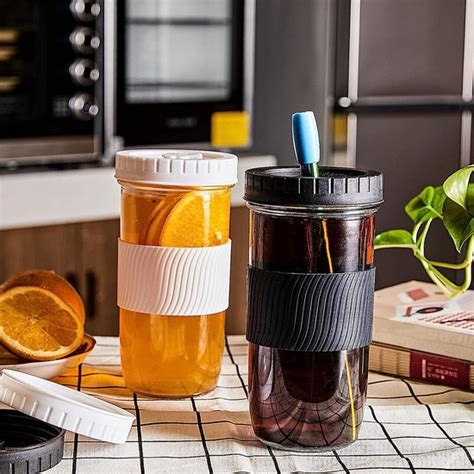 Bubble Tea Mok Set Drinkbeker Met Deksel En Rietje Drinkglas Met