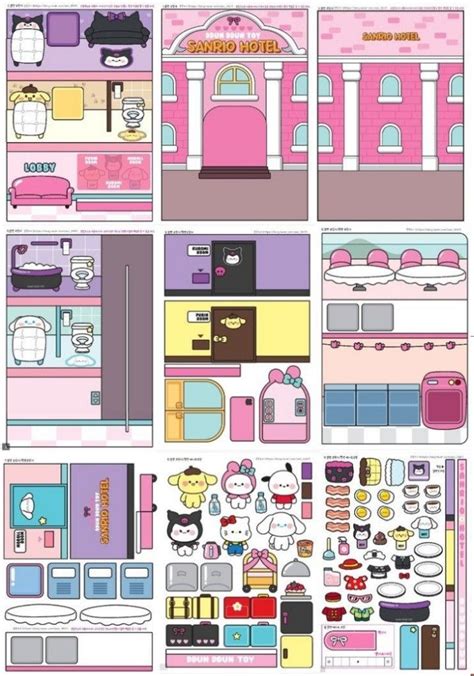 Ghim Trên Sanrio Hotel Thiệp Giấy Nhà Giấy Thiệp
