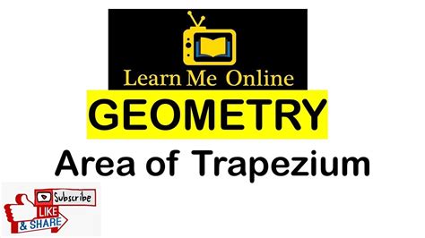 Area Of Trapezium Geometry Gcse Maths Maths Geometry Youtube