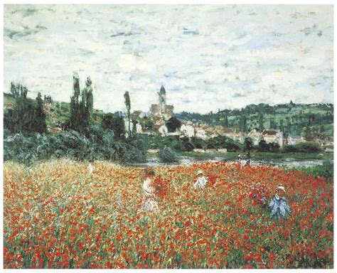 Poppy Field Near Vetheuil, Monet | Monet art, Artist monet ...