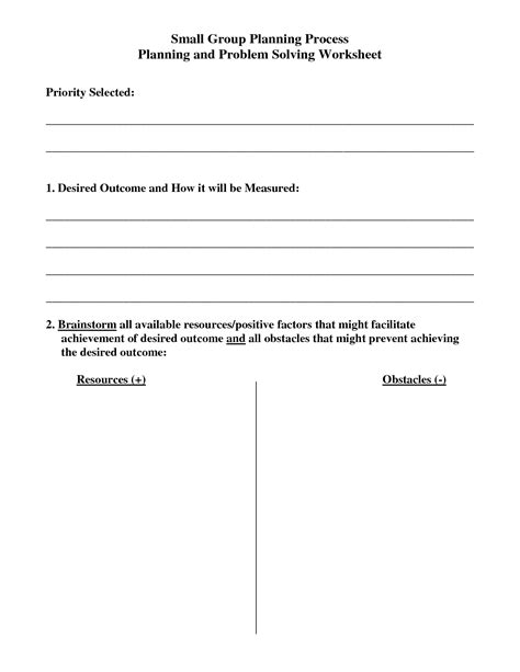 Collaborative Problem Solving Worksheets