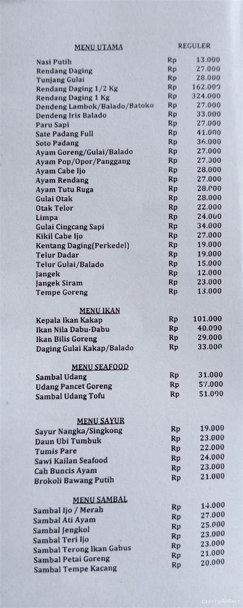 Selalu Diperbarui Menu Rm Pagi Sore Kemang