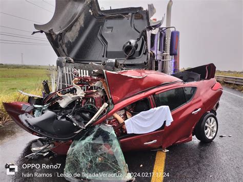 Fallece Conductor Al Impactar Su Auto Con Trailer En Alvarado El