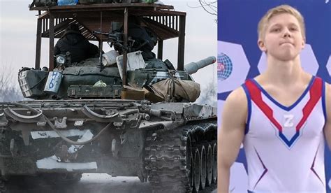 Russian Gymnast Wears Z War Symbol On Chest Next To Ukraine Athlete