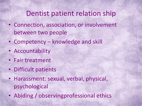Dentist Patient Relationship Ppt
