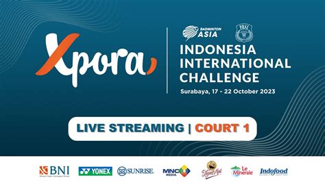 Xpora Indonesia International Challenge Court Live Streaming