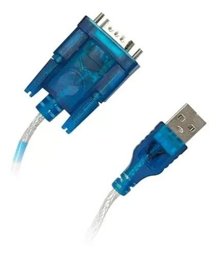 Cabo Conversor Porta Serial Rs Usb Azul Vga Macho Usb Parcelamento