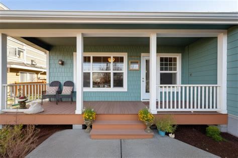 Premium Photo Craftsman House Porch With Visible Front Door Details