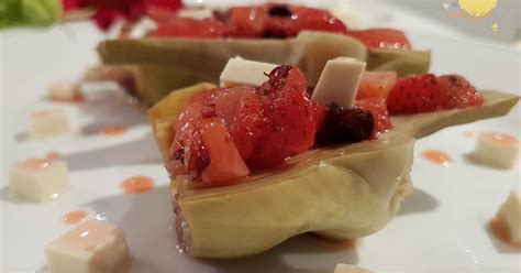 Alcachofas Al Vapor Con Queso Fresco Y Vinagreta De Fresas Receta De