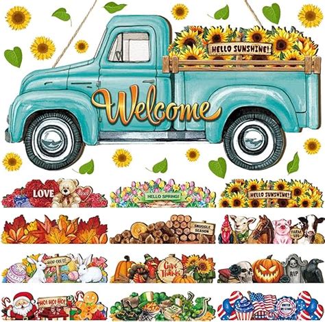 Amazon Ferraycle Interchangeable Welcome Sign Truck Decor Hanging