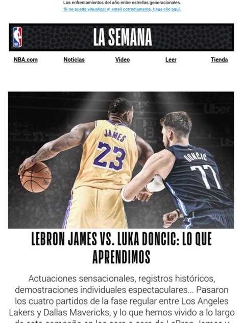 Nba League Pass Es Lebron James Vs Luka Doncic Lo Que Aprendimos