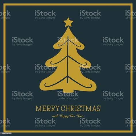 Hand Drawn Christmas Tree With Wishes Xmas Decoration Vector Stock Illustration Download Image