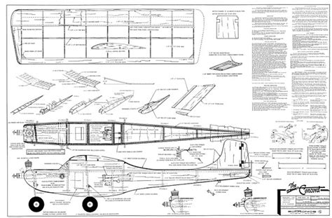 Concord Sport Trainer Wingspan Rc Model Airplane Printed Plan