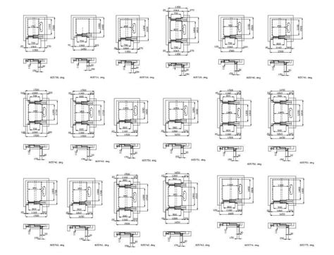 Elevators kone plan and section detail - Cadbull