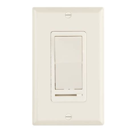 Maxxima 3 Way Single Pole Decorative Led Dimmer Rocker Switch 600 Watt Wall Plate Included