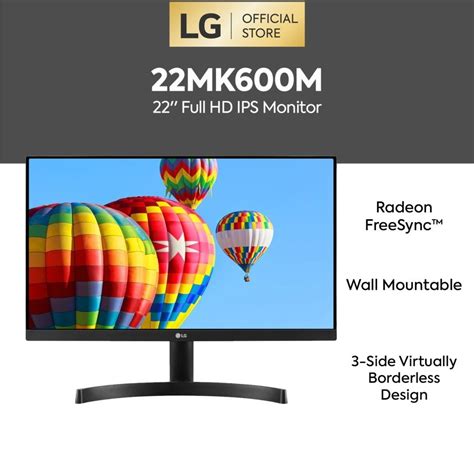 Jual Monitor LG 22MK600M B 21 5 FHD Monitor Radeon FreeSync 1ms 75Hz