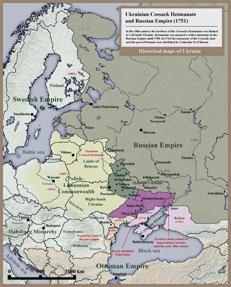 Historical maps of Ukraine - 1751 : MapPorn