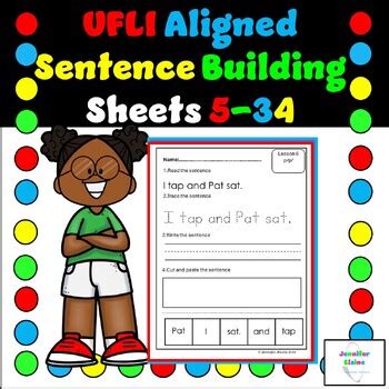 UFLI Aligned Sentence Building Worksheets Lessons 5 34 NO PREP