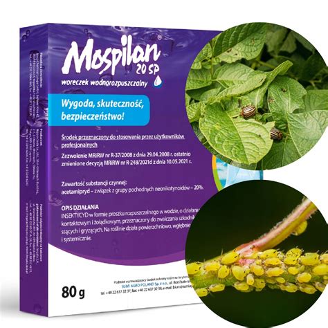 MOSPILAN 20 SP 80g SUMI AGRO OPRYSK ŚRODEK OWADOBÓJCZY NA MSZYCE ĆMĘ