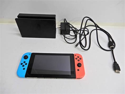 【傷や汚れあり】062z144★【ジャンク品】nintendo Switch スイッチ 本体 ネオンブルーレッド Hac 001 【ケーブル