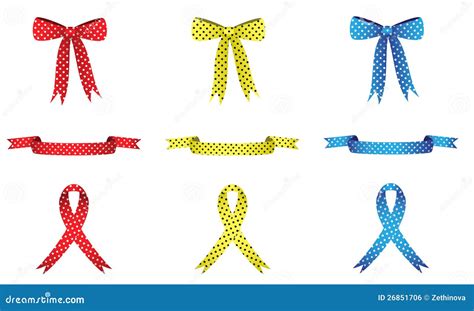 Polka Dot Ribbons Stock Vector Illustration Of Ribbon 26851706