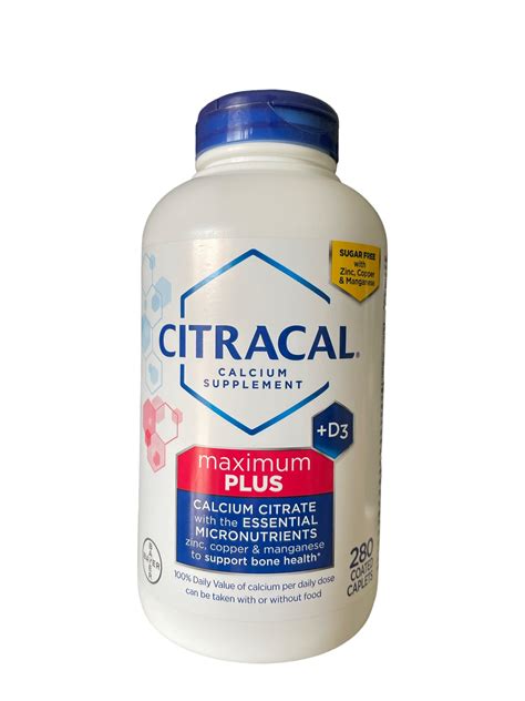 Citracal Calcium Citrate Caplets D3 280 Ct Packaging May Vary