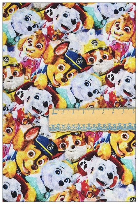 Paw Patrol Fabric Good Pups Fabric Cotton Cartoon Fabric Etsy