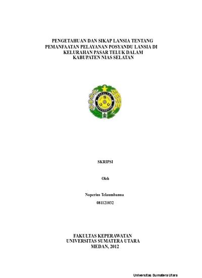 Top PDF Distribusi Responden Berdasarkan Pemanfaatan Posyandu Lansia