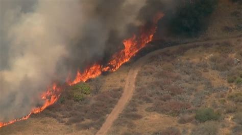 Brush Fire Near Ramona Scorches 180 Acres Forward Spread Halted