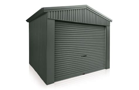 Stubbie Roller Door Shed Slate Grey