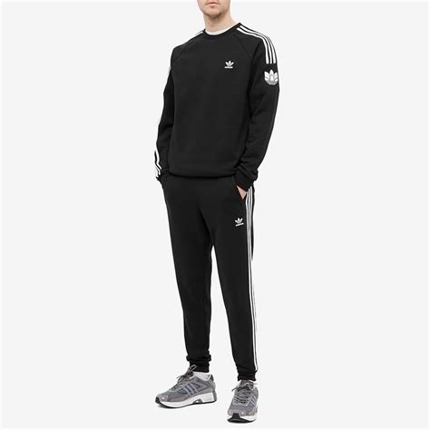 Adidas 3d Trefoil 3 Stripe Sweat Black End Us