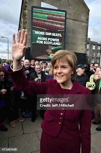 Snp Leader And First Minister Nicola Sturgeon Waves As She Launches