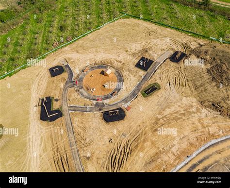 Aerial Views Of Redrow Homes Development The Parsonage Located In