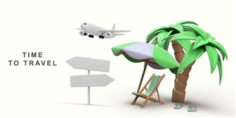 3d Concepto Realista Tiempo Para Viajar Vector Premium