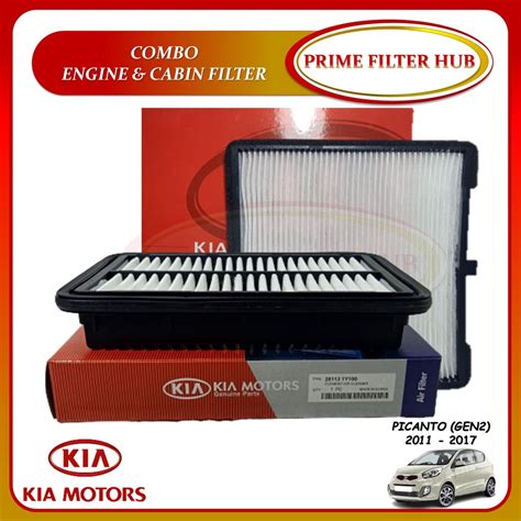 Combo Engine Air Filter And Cabin Filter For Kia Picanto Gen